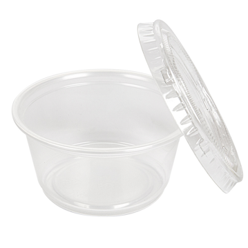 Copo em Plstico PP + Tampa PET para Molhos 60ml Transparente 24x50 un