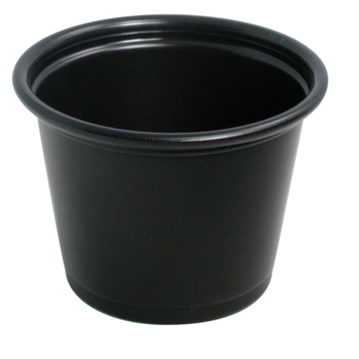 Copo em Plstico para Molhos - 30ml Preto 20x125 un