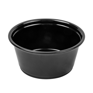 Copo em Plstico para Molhos - 100ml Preto 20x125 un