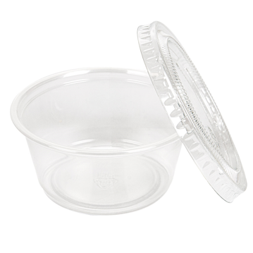 Copo em Plstico PP + Tampa PET para Molhos 100ml Transparente 24x50 un