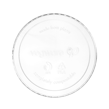 Tampa PLA Rasa para Contentores Deli 250-1000ml Vegware 10x50 un