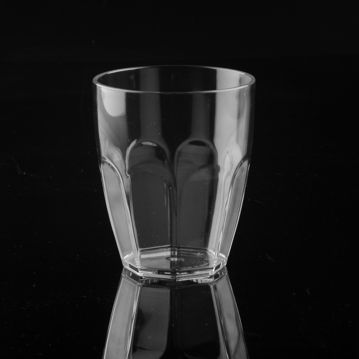 Copo em Pl�stico SAN Transparente Facetado 355cc Caixa 6un