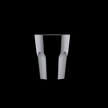 Copo em Pl�stico SAN Preto Facetado 40ml Caixa 12x6