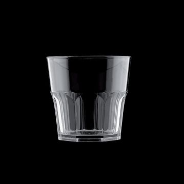 Copo em Pl�stico SAN Transparente Facetado 160ml Caixa 12x8un