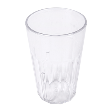 Copo em Policarbonato Transparente Facetado Empilhvel 68x102mm 228ml 72 un