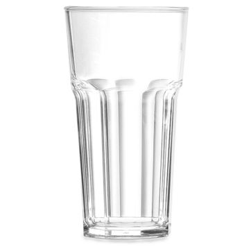 Copo em Policarbonato Transparente Facetado Empilhvel 414ml 79x127mm 72 un