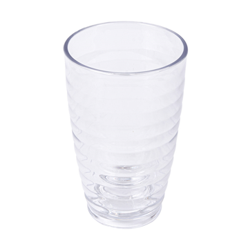 Copo em Policarbonato Transparente Relevo 380ml 80x128mm 72 un