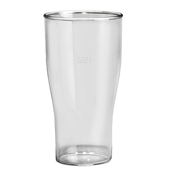 Copo em Pl�stico SAN Transparente Cerveja 200ml Caixa 20x5un