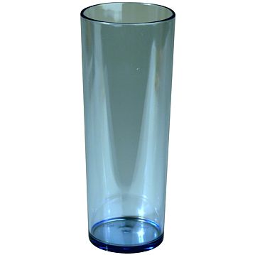 Copo Tubo em Pl�stico Policarbonato 250ml Transparente Azul Caixa 210x1