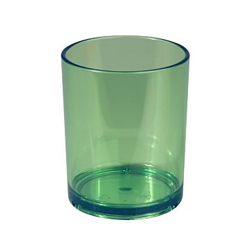 Copo Whisky Caipirinha em Pl�stico Policarbonato Transparente Verde 100x1