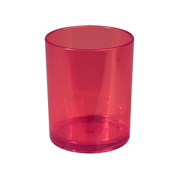Copo Whisky Caipirinha em Pl�stico Policarbonato Transparente Vermelho 100x1