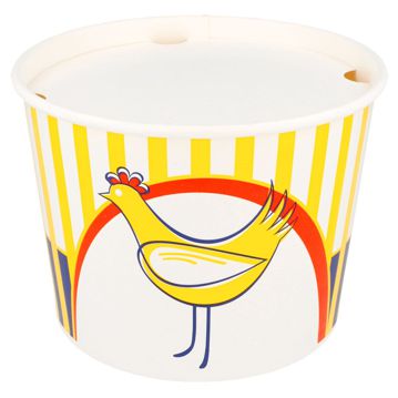 Copo em Cartolina Branco+PE para Frango ou Semelhantes 1920ml 6x50 un