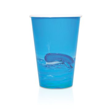 Copo Carto para Bebidas Frias - 500ml Baleia 10x100 un