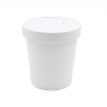 Copo em Cartolina Branco para Sopa ou Comidas Quentes 16oz 473ml 98x99x75mm Caixa 20x50un