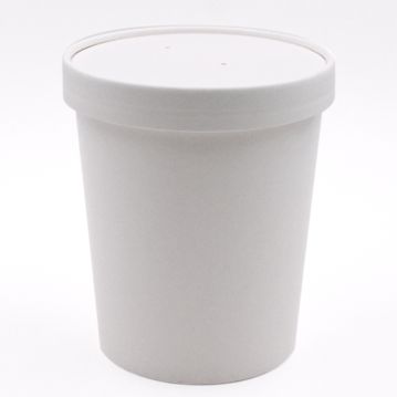 Copo em Cartolina Branco para Sopa ou Comidas Quentes 32oz 946ml 118x131x93mm Caixa 10x50