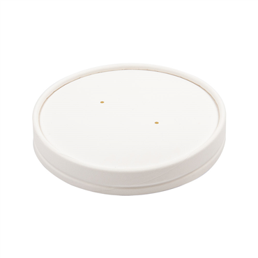 Tampa em Cartolina Branco 99mm para Copo de Sopa ou Comidas Quentes 16oz Caixa 20x50 un
