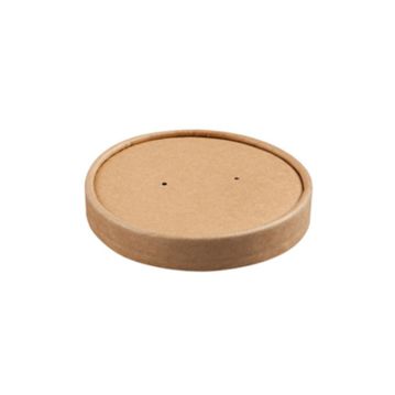 Tampa em Cartolina Kraft 90mm para Copo de Sopa ou Comidas Quentes 8/12oz Caixa 20x50 un
