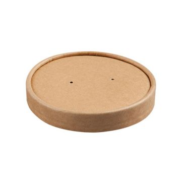 Tampa em Cartolina Kraft 99mm para Copo de Sopa ou Comidas Quentes 16oz Caixa 20x50 un