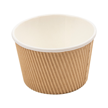 Copo em Cartolina Parede Dupla Ondulada para Sopa ou Comidas Quentes 500ml 115x88x75mm Caixa 500