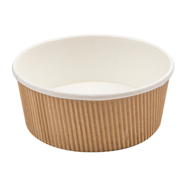 Copo em Cartolina Parede Dupla Ondulada para Sopa ou Comidas Quentes 780ml 150x128x60mm Caixa 250