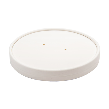 Tampa em Cartolina Branca para Copo de Sopa ou Comidas Quentes 780ml Caixa 10x25un