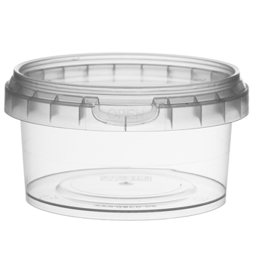 Recipiente de Plstico PP + tampa Transparente Inviolvel 210ml 95x51mm 375 un