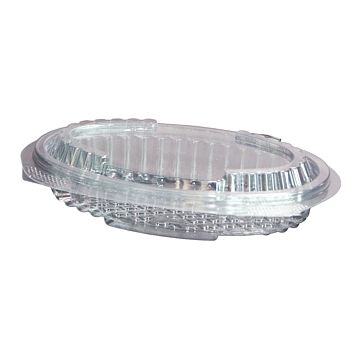 Saladeira Plstico Oval 250g 180x120x40mm PP Tampa Lisa 400 un
