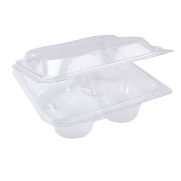 Embalagem de Pl�stico PET/RPET Transparente para Muffins 188x188x70mm 240 un