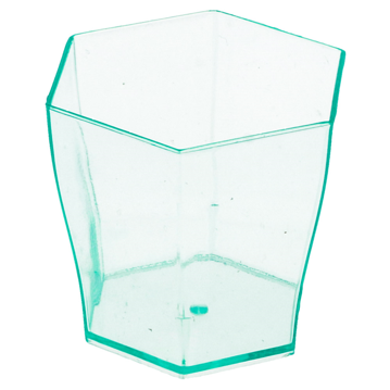 Copo Hexagonal Degustao Verde gua 60ml 47x46mm 36x24 un
