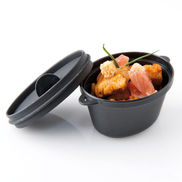 Mini Pote Cooking Degustao Preto 63ml 91x58x45mm 36x6 un
