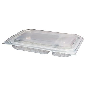 Contentor para Micro-ondas Rectangular M5401 Translcido 1000g 310x235x48mm 150 un