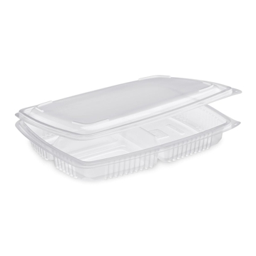 Contentor para Micro-ondas Rectangular OK15053C Transl�cido 2x330+720ml 292x223x46mm 100 un