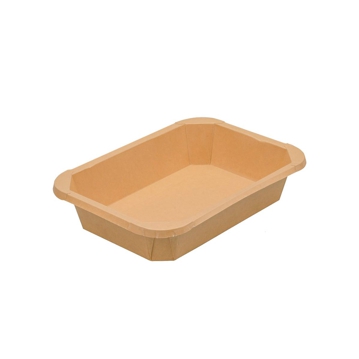 Recipiente Kraft+PE Retangular Multiusos 184x134x45mm 6x50 un