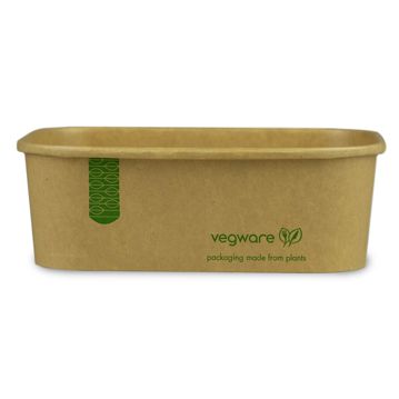 Contentor Rectangular Kraft Vegware 750ml 24oz 173x121x57mm 6x50 un