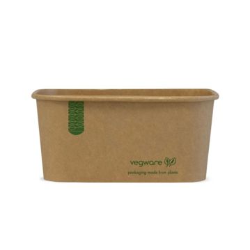 Contentor Rectangular Kraft Vegware 1000ml 34oz 173x121x75mm 6x50 un