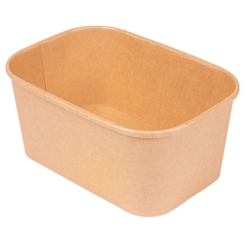 Contentor Rectangular Kraft 1000ml 173x123x75mm 6x50 un