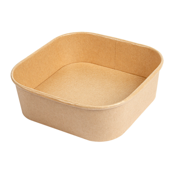Contentor Quadrado Kraft 1000ml 167x167x55mm 6x50 un