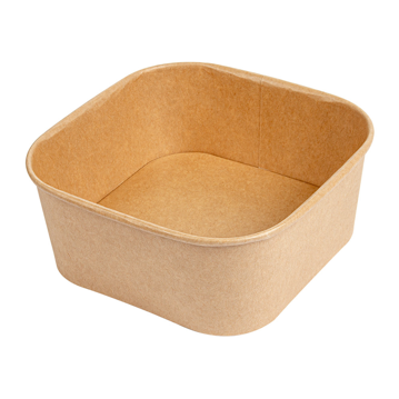 Contentor Quadrado Kraft 1230ml 167x167x66mm 6x50 un