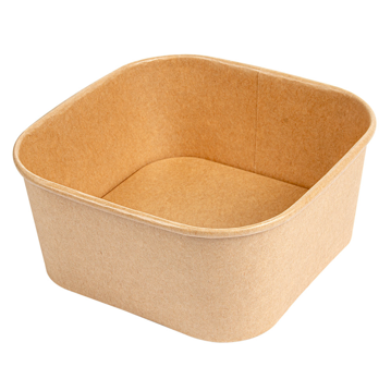 Contentor Quadrado Kraft 1410ml 167x167x75mm 6x50 un