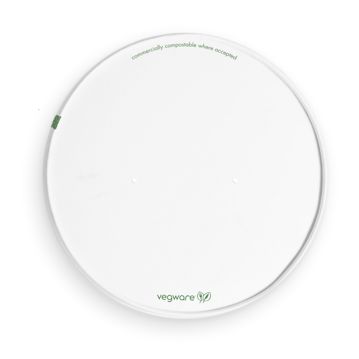 Tampa Branca para Contentor Redondo Vegware 185x16mm 6x50 un