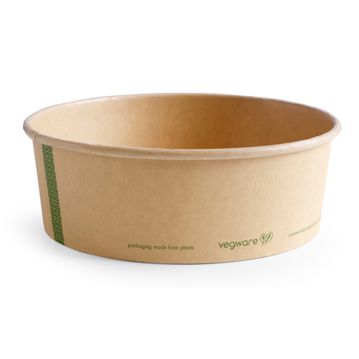 Contentor Redondo Kraft Vegware 1000ml 32oz 185/163x63mm 6x50 un