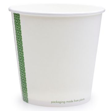 Copo em Cartolina Branca com PLA para Sopa ou Comidas Quentes 700ml 115/84x110mm Vegware 20x25 un