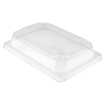 Tampa Alta em Plstico OPS para Bandeja de Sushi em Cana de Acar 170x120x32mm 1000un