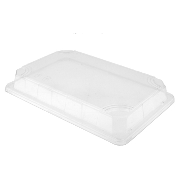 Tampa Alta em Plstico OPS para Bandeja de Sushi em Cana de Acar 240x160x30mm 800un