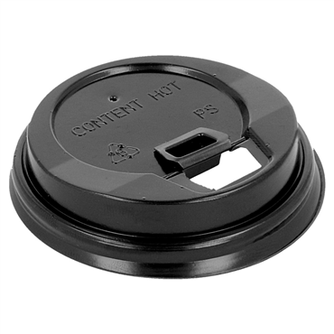 Tampa Plstico Traveler Preta para Copos 120ml 4oz 10x100 un