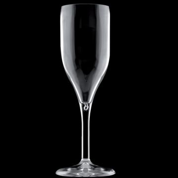 Copo Flute em Pl�stico SAN Transparente 150ml Caixa 6x1un