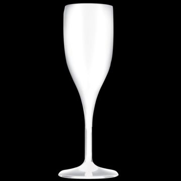 Copo Flute em Pl�stico SAN Branco 150ml Caixa 6x1un