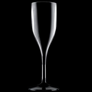 Copo Flute em Pl�stico SAN Preto 150ml Caixa 6x1un