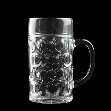 Caneca em Pl�stico SAN Transparente Cerveja 500ml Caixa 6x1un