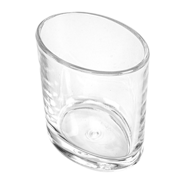 Copo Oval em Policarbonato Transparente 95ml 66/62x47x65mm 6 un